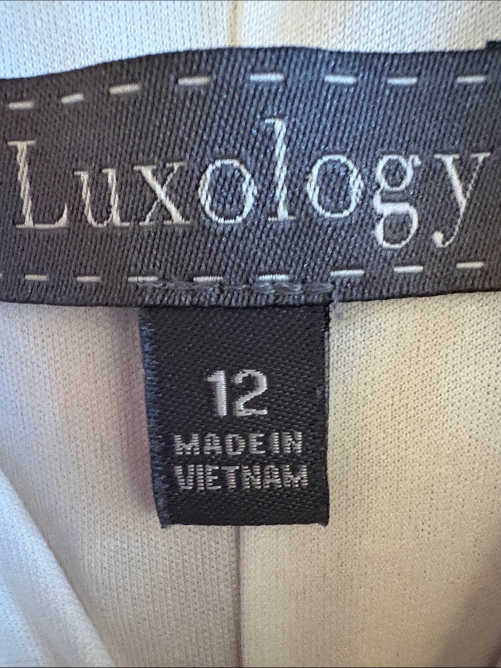 Luxology Coral and Navy Patterned Handkerchief Hem Dress - Picture 3 of 4